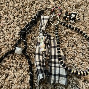 Plaid and Beaded Women's Accessory Set